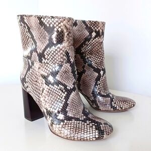 Tory burch snakeskin heeled ankle boots